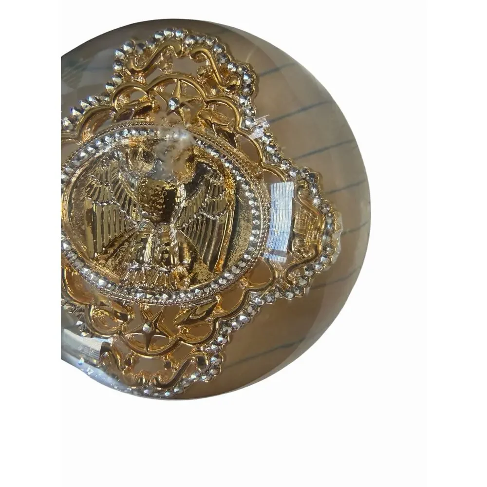 Rare PWC DAR Daughters of the American Revolution BROOCH PIN Resin Paperweight